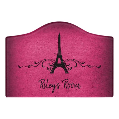 Pink Vintage French Flourish Sign