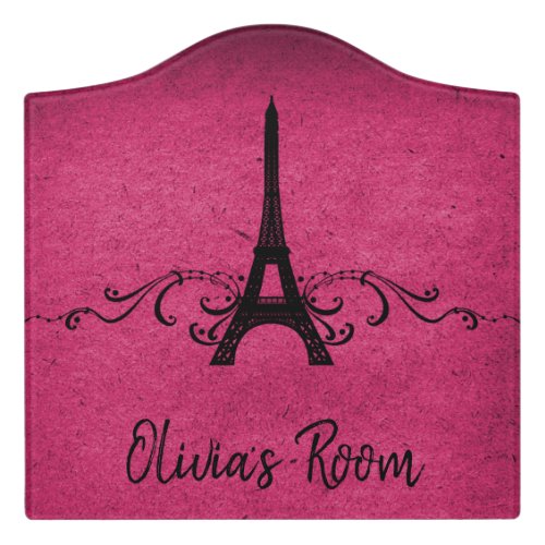 Pink Vintage French Flourish Sign