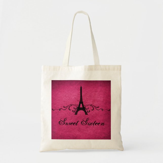 Pink Vintage French Flourish Sweet 16 Bag (Front)