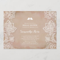 Pink Vintage Lace Invitation Envelope