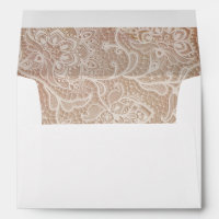 Pink Vintage Lace Christian Wedding Invitation Env Envelope