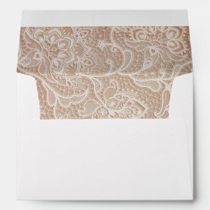 Pink Vintage Lace Christian Wedding Invitation Env Envelope