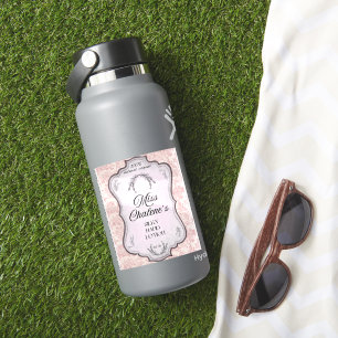 Pink Vintage Lotion Antique Jar Bottle  Sticker