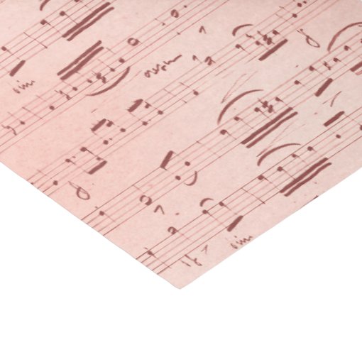 Pink Vintage Musical Notes Tissue Paper Zazzle