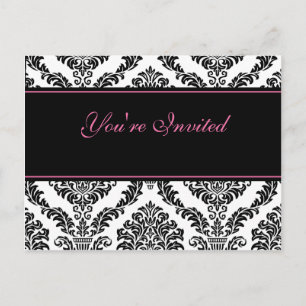 Pink Vintage PC Invitation Postcard