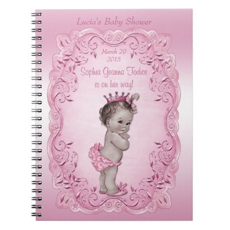 Pink Vintage Princess Baby Shower Guest Book