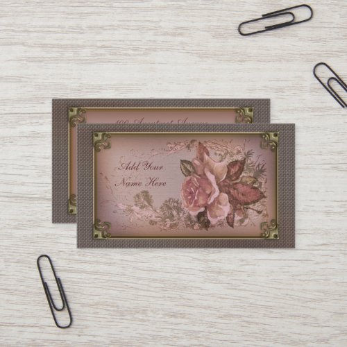 Antique Rose (new pink edition) Business Card Templates