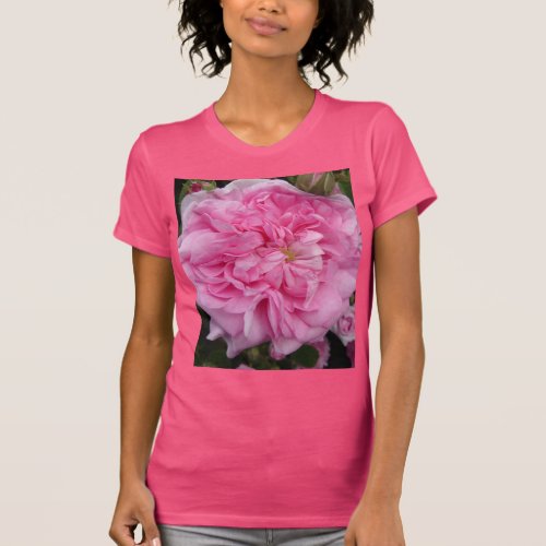 Pink Vintage Rose floral Flower Garden Womens T_Shirt