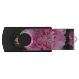 Pink Vintage Rose floral Flowers Flash Drive