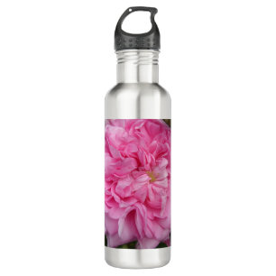 Pink Vintage Rose floral Flowers Stainless Steel Water Bottle