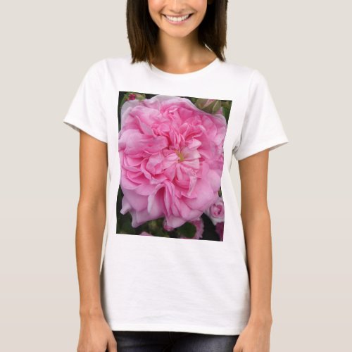 Pink Vintage Rose floral Flowers T_Shirt