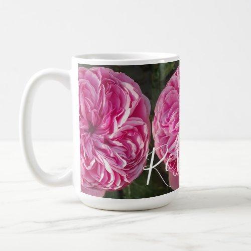 Pink Vintage Rose Flower floral Photo Mug