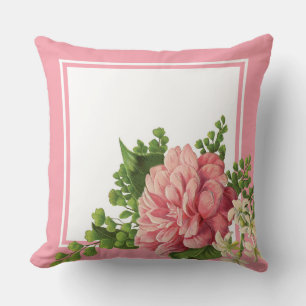 Pink Vintage Rose Pink Bedroom Accent Pillows