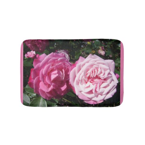 Pink Vintage Rose Roses flower floral Bath Mat