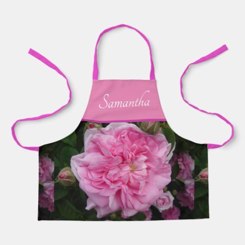 Pink Vintage Rose Roses Girls Kids Pretty Apron