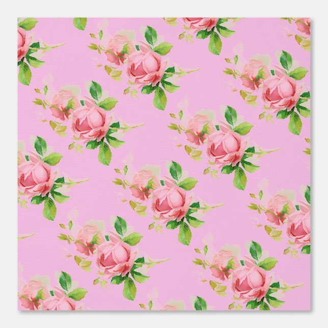 Pink vintage roses wallpaper  (Front)