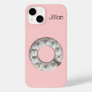 Pink Vintage Rotary Phone Case-Mate iPhone 14 Case