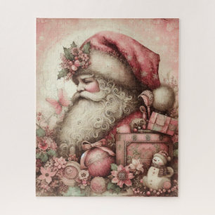 Pink Vintage Santa Puzzle