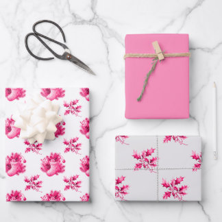 Pink Vintage Stockings Wrapping Paper Sheets