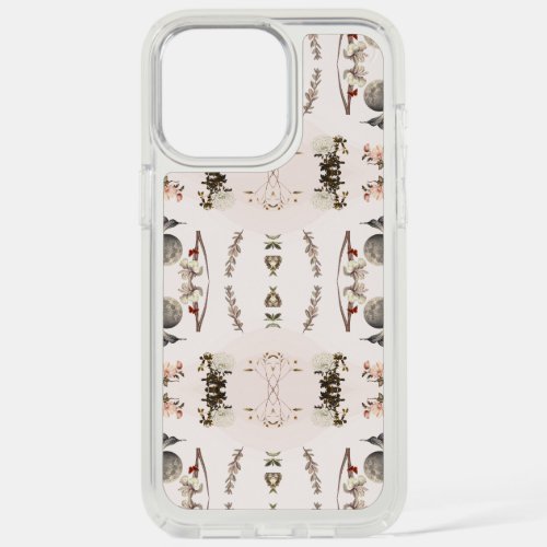 Pink Vintage Whimsical Botanical iPhone 15 Pro Max Case