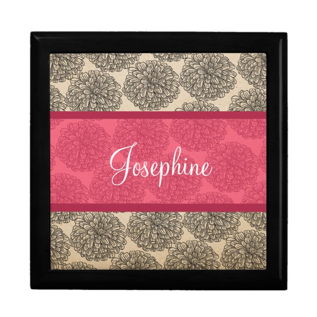 Pink Vintage Zinnia Gift Box (Front)