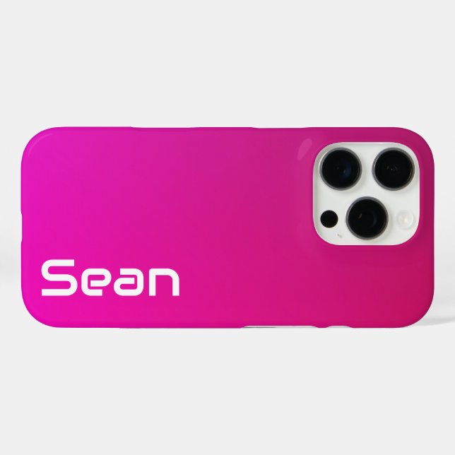 Pink-Violet Gradient – Personalized with Your Name Case-Mate iPhone Case (Back (Horizontal))