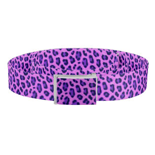 Pink Violet Leopard Animal Print Skin Pattern Belt