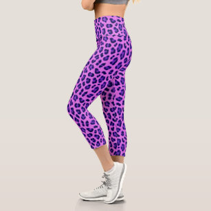 Purple Geometric Flamingo Pattern Print Women's Capri Leggings – Love Mine  Gifts