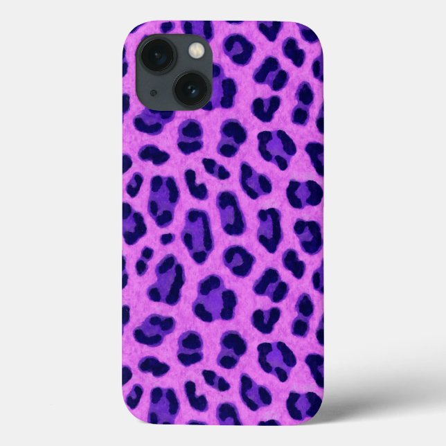 Pink Violet Leopard Animal Print Skin Pattern  Case-Mate iPhone Case (Back)