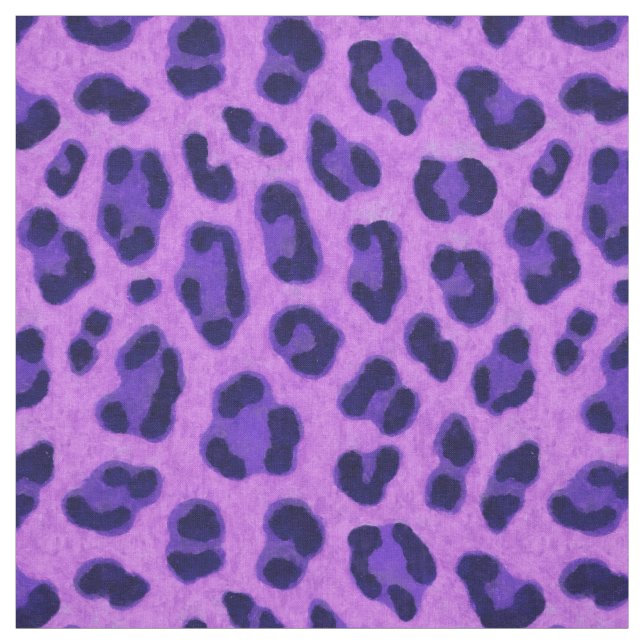 Pink Violet Leopard Animal Print Skin Pattern Fabric (Swatch)
