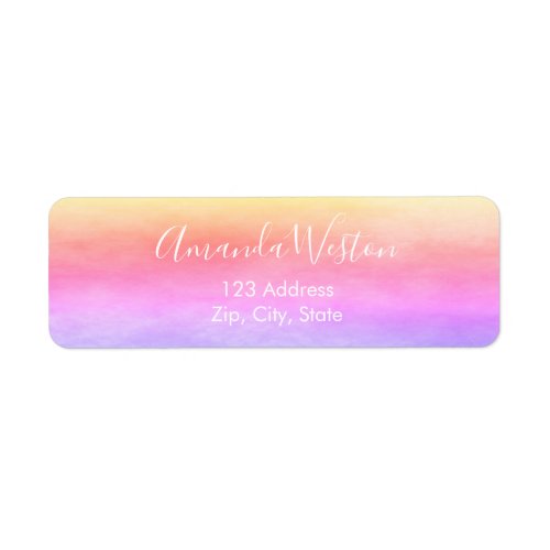 Pink violet purple blush return address label