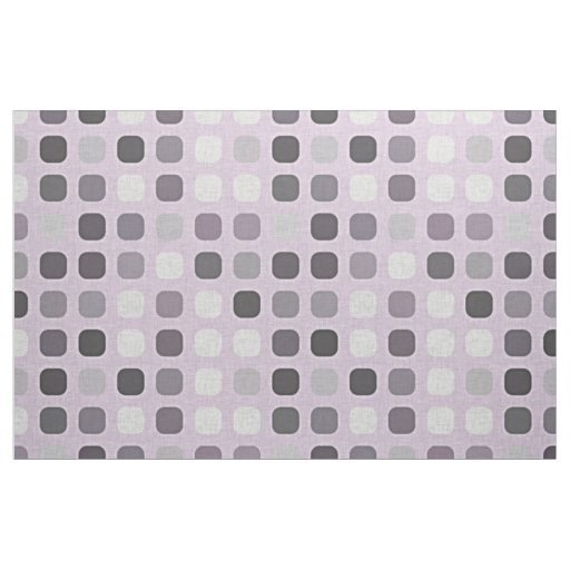 Pink Violet Purple Retro Chic Round Square Pattern Fabric