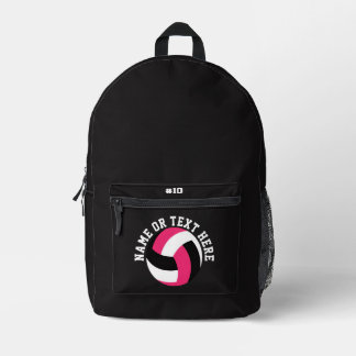 Pink Volleyball Backpack Team Number School Player