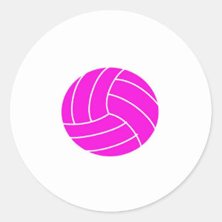 Pink Volleyball Stickers | Zazzle
