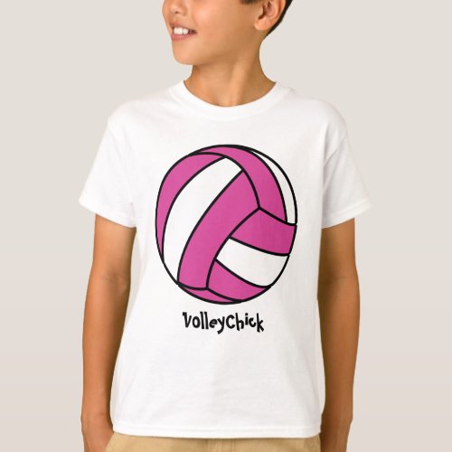 Pink Volleyball customizable T_Shirt