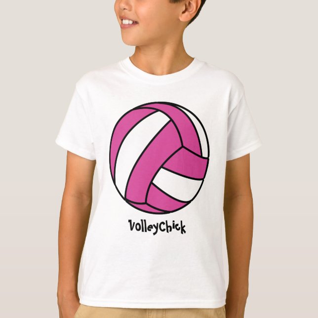 Pink Volleyball (customizable) T-Shirt (Front)