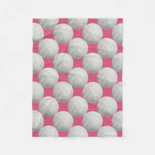 Pink Volleyball Fleece Blanket