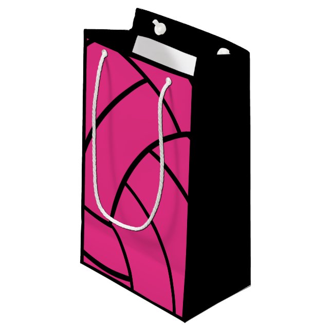 Pink Volleyball Gift Bag (Front Angled)