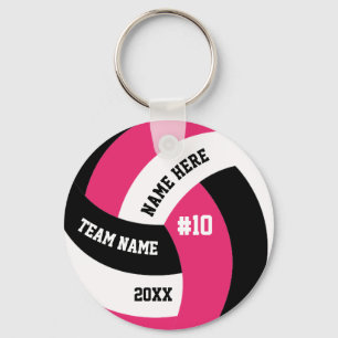 Pink Volleyball Keychains Bulk Cheap Girls Player