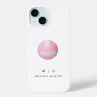 Pink Volleyball Personalized