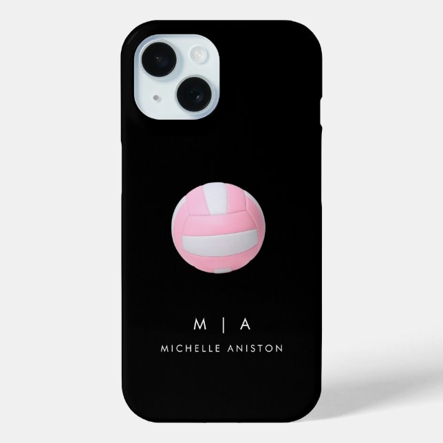 Pink Volleyball Personalized   Case-Mate iPhone Case (Back)