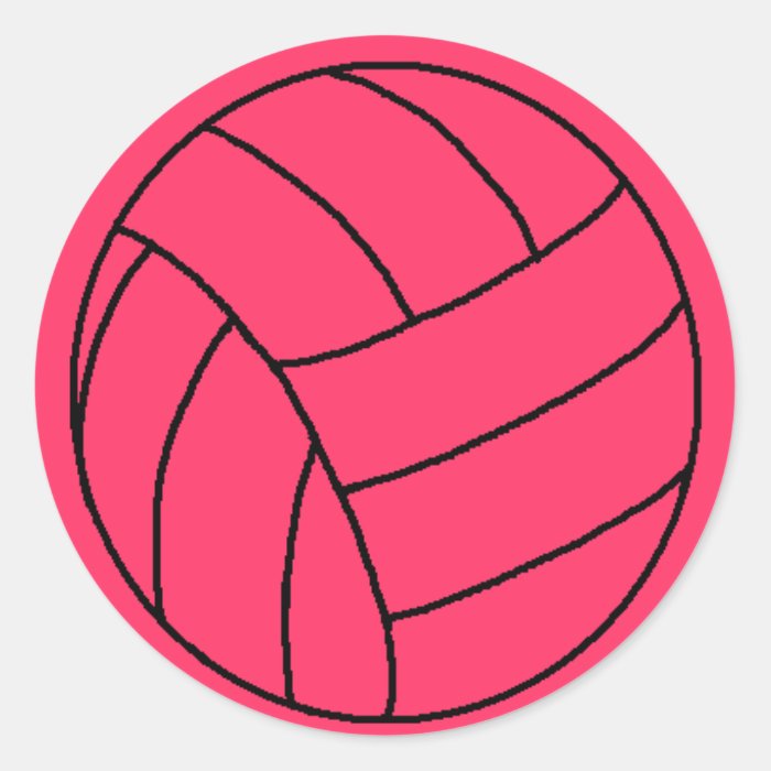 Pink Volleyball Sticker