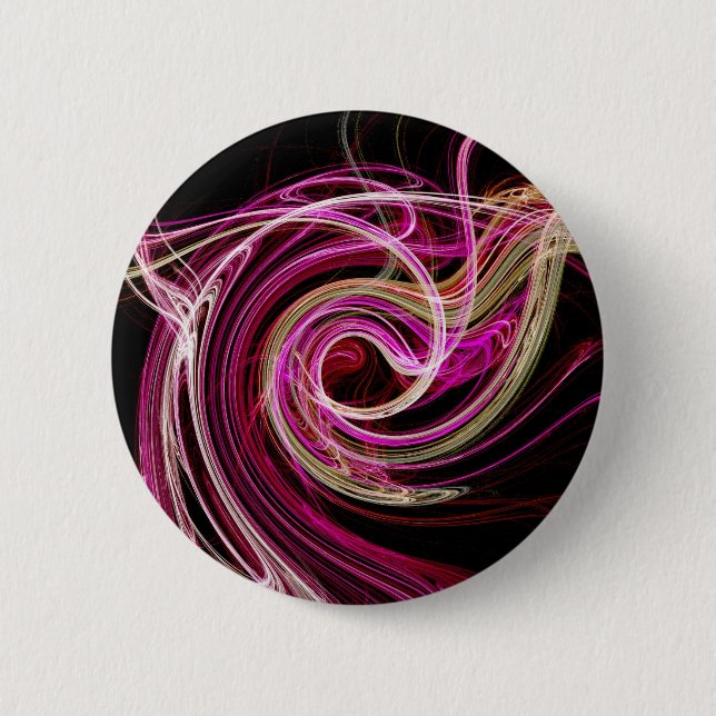 Pink Vortex Pinback Button (Front)