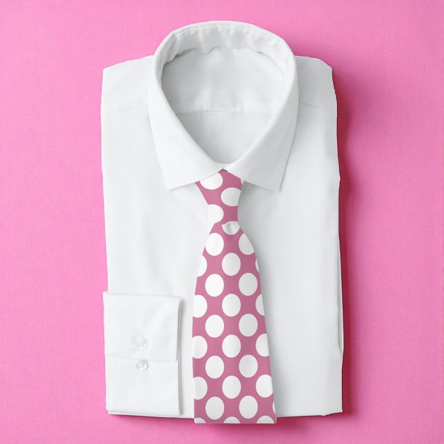 Pink w/ White Polka Dots Retro Tie (Creator Uploaded)