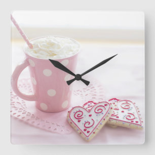 pink wall clock