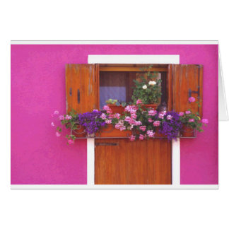 Pink Wall in Burano Cards