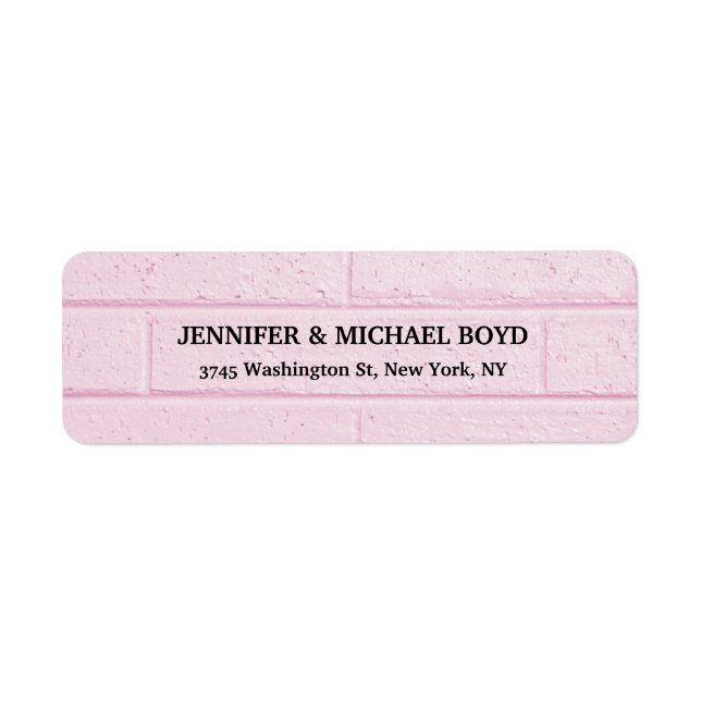 Pink Wall Retro Stylish Classical Family Label (Front)
