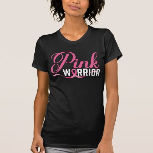 Pink Warrior Family Support Team Breast Cancer T_Shirt
