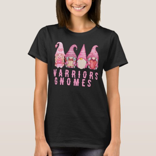 Pink warriors gnomesbreast cancer survivor crew T_Shirt