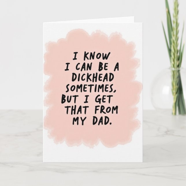 Pink Wash Mothers Day Type Card (Front)